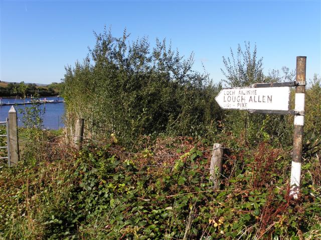 Sign for Lough Allen