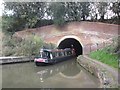 Narrow boat emerging from Braunston Tunnel