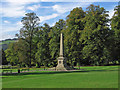 SK2762 : Darley Dale - monument in Whitworth Park by Dave Bevis