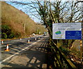 Sustrans board alongside the B4286 near Cwmavon