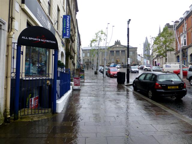 A wet footpath, Omagh