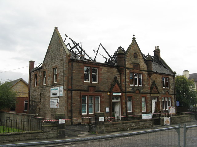 Fire damaged fitness studio and community centre