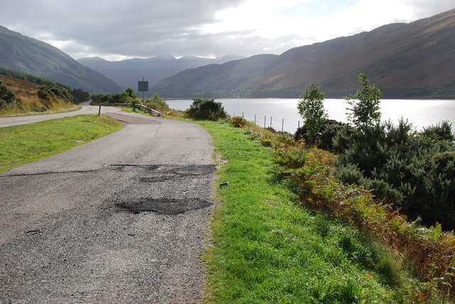 Loch Broom and part of the A835