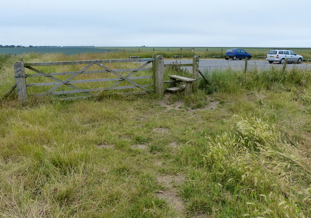 Gate and stile at Freiston Shore north car park
