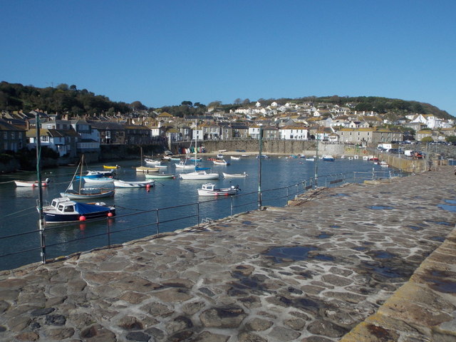 Mousehole: looking over the harbour and village
