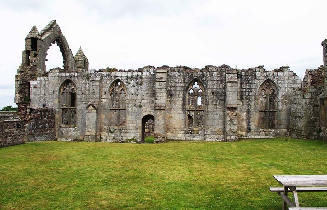 Abbot's hall at the ruined Haughmond Abbey, near Haughton, Shrops