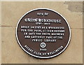 Brown plaque recording the site of Union Workhouse, Wellington