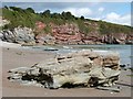 The red sandstone cliffs at St. Mary