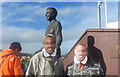 Masked Fans at the Jimmy Armfield Statue, Bloomfield Road, Blackpool