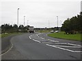 Approaching the main roundabout, West Moor