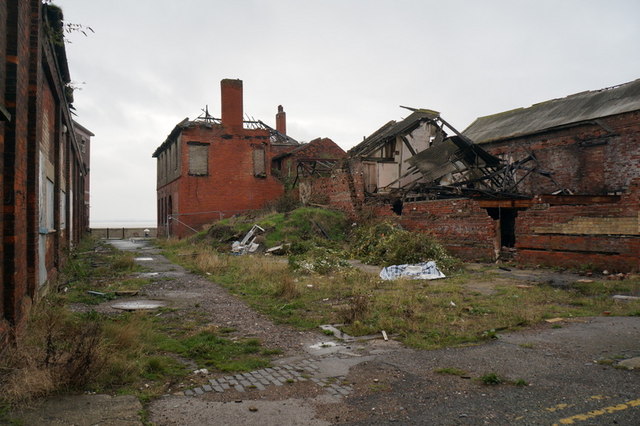 Buildings  at the disused St Andrews Dock, Hull