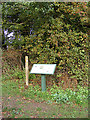 Information Board on the footpath