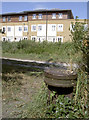 Railway marker on the canal