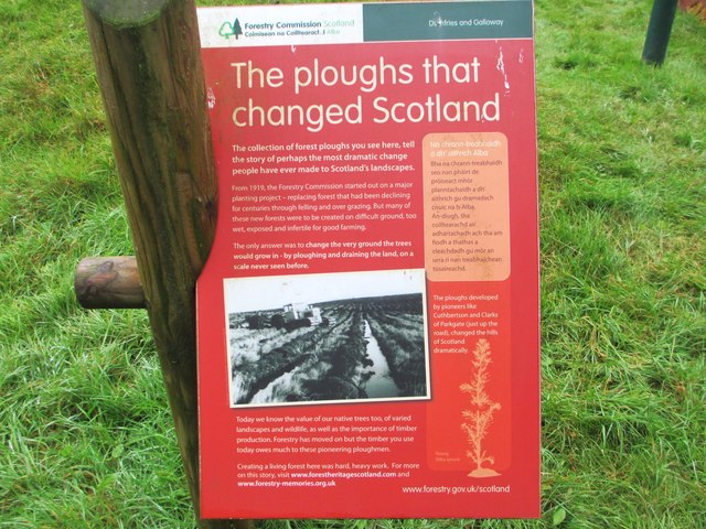 Information board about the plough collection