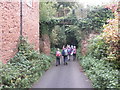 Walking under the footbridge, Terhill