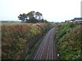 Railway heading south at Coaltown of Balgonie