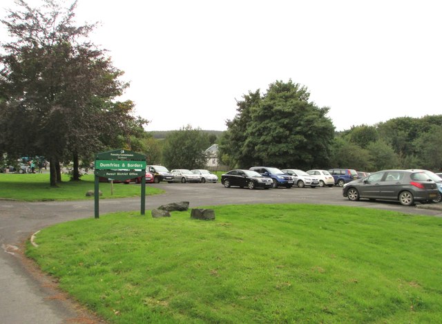Car park for Dumfries & Borders Forest District Office