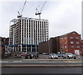 Construction site in central Cardiff