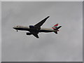 British Airways flight about to land at Heathrow