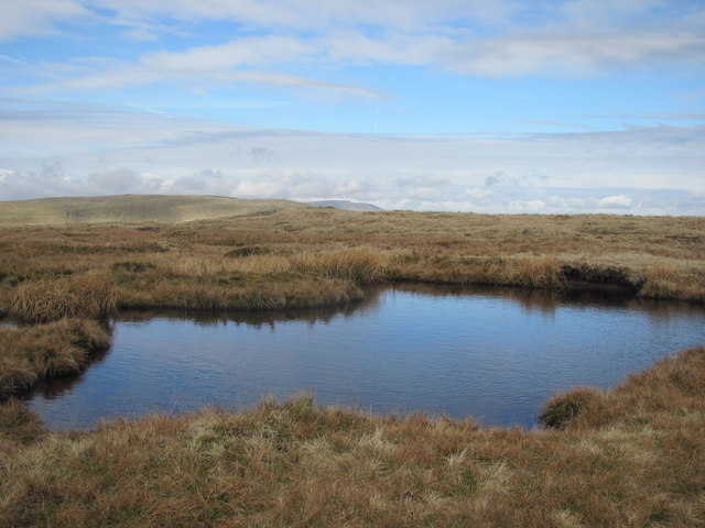 Pond on Fan Llia summit plateau