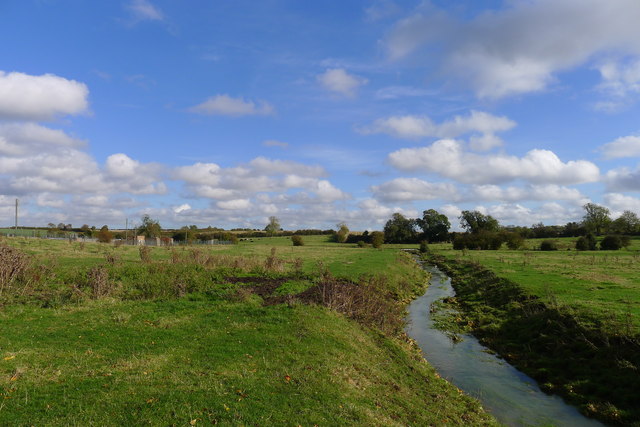 The River Witham leaving South Witham