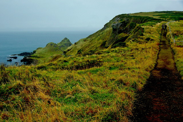 Antrim Coast - Footpath along Cliff Edge northeast of Visitor Centre
