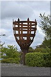 NS2577 : Beacon at the viewpoint on Lyle Hill, Greenock by Terry Robinson