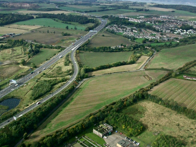 The M9 And Kirkliston From The Air © Thomas Nugent Cc-by-sa 2.0 