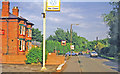 Kilburn: approaching level-crossing at former station, 1998