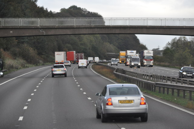 Stafford District : The M6 Motorway © Lewis Clarke :: Geograph Britain ...