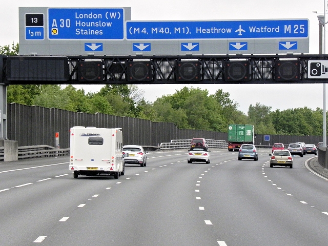 Sign and Signal Gantry over the M25 © David Dixon cc-by-sa/2.0 ...