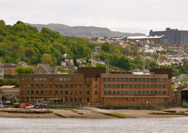 Navy Buildings, viewed from P&O's Adonia sailing out of Greenock