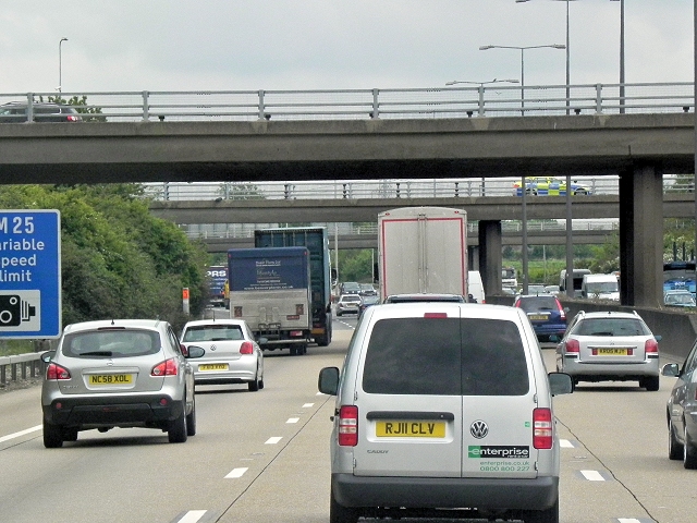 Clockwise M25, Bridges At Junction 11 © David Dixon Cc-by-sa 2.0 