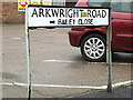 TM1444 : Arkwright Road sign by Geographer
