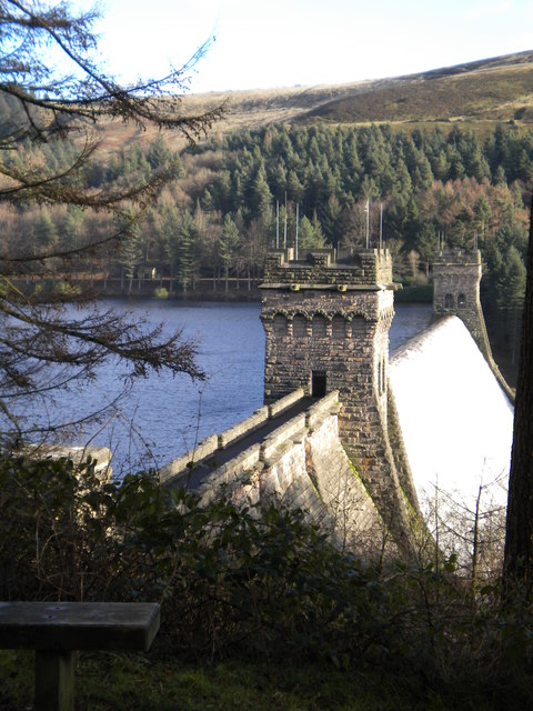 Dam on the Upper Derwent Reservoir © jeff collins cc-by-sa/2.0 ...