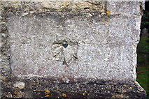 SP5302 : Benchmark on buttress of St Mary and St Nicholas Church by Roger Templeman
