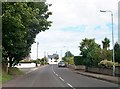 Glen Road approaching its junction with the A2 (Garron Road) at the village of Waterfoot