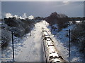 NZ2672 : Intercity Express Train in the Snow, Northumberland by Andrew Tryon