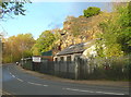 Commercial buildings and cliff, Briggate