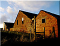 Farm Buildings in the Late Afternoon Sunlight in Huggate