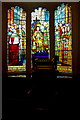 Derry - Guildhall Interior - Grouping of Three Stained Glass Windows behind a Throne