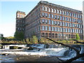 Weir on the White Cart Water and the Anchor Mills, Paisley