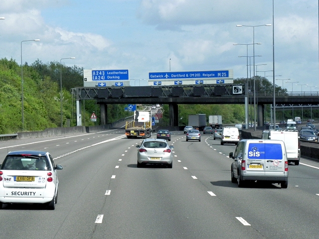 M25 Leatherhead Junction © David Dixon :: Geograph Britain and Ireland