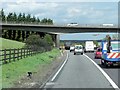 TQ3652 : Tandridge Hill Lane Bridge, Clockwise M25 by David Dixon