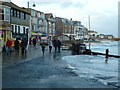 Very high tide at St Ives