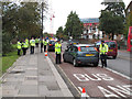 Pop-up police vehicle check