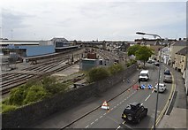 SH2482 : Rail and Road at Holyhead Port by Terry Robinson