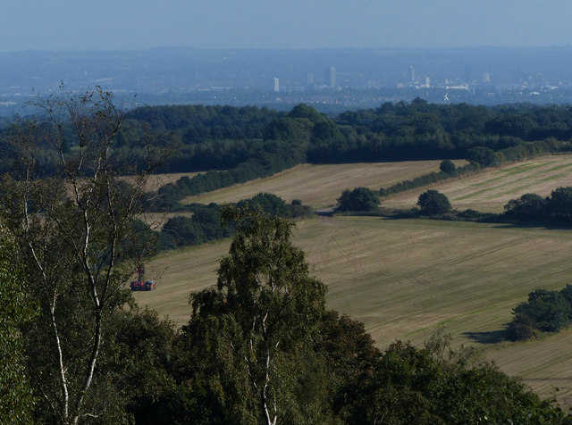 Farmland viewed from Bardon Hill