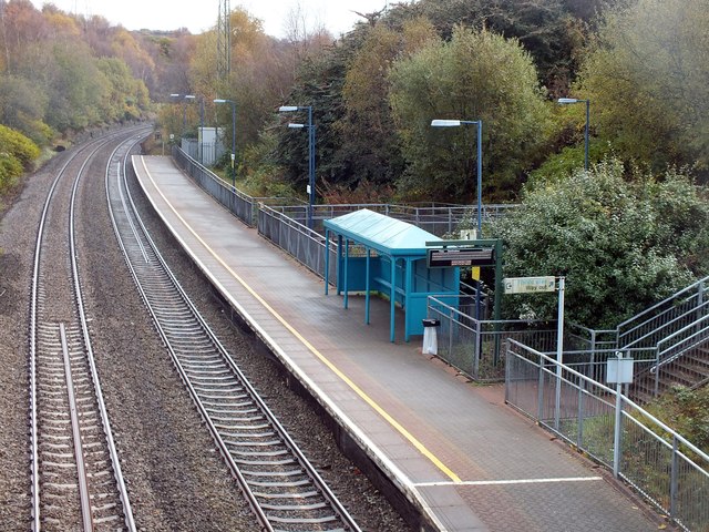 Llansamlet Station, Swansea, view to the east