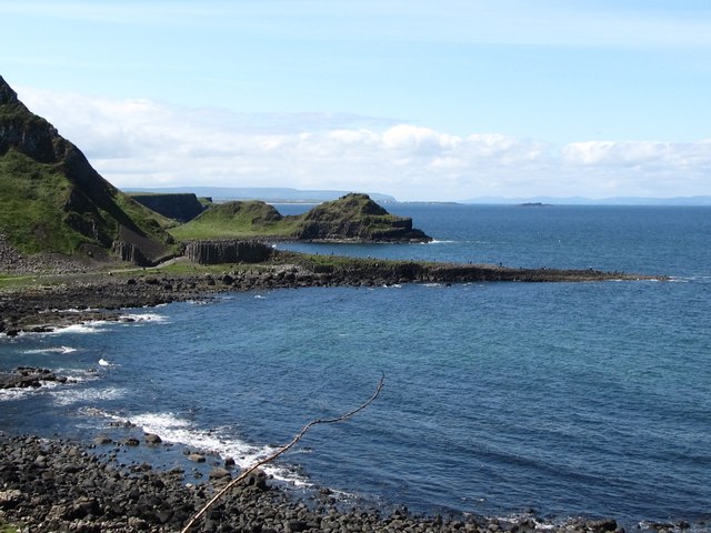 Port Noffer, The Giant's Causeway, the Great Stookan and the Skerries from the path to Port Reostan